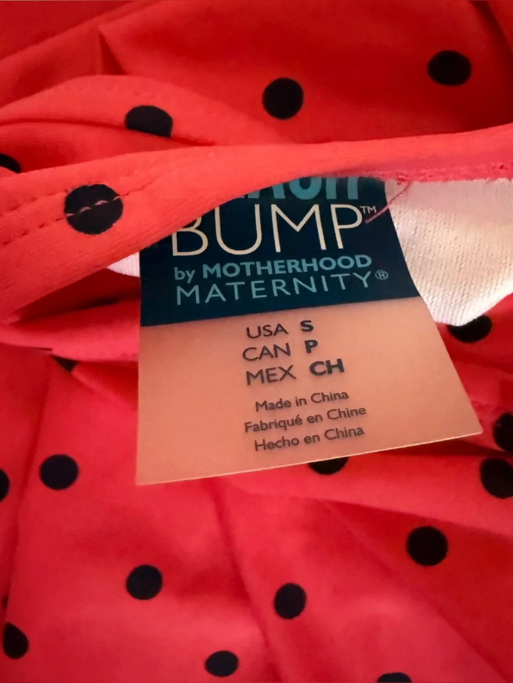 Hot Pink Polka Dot Maternity Swimsuit Beach Bump One Piece Halter Bathing Suit S